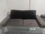 3 seater sofa, 1 Center table with glass on top