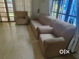 Sofa 3+1+1, Pastel Skin color. 75% off.