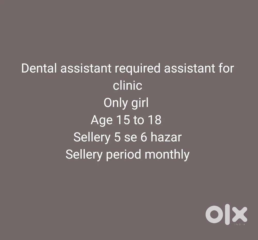 Dental clinic assistant job