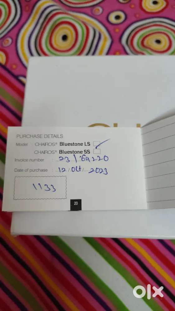 Chairos Bluestone-LS Luxury Watch (Original Box & Bill)