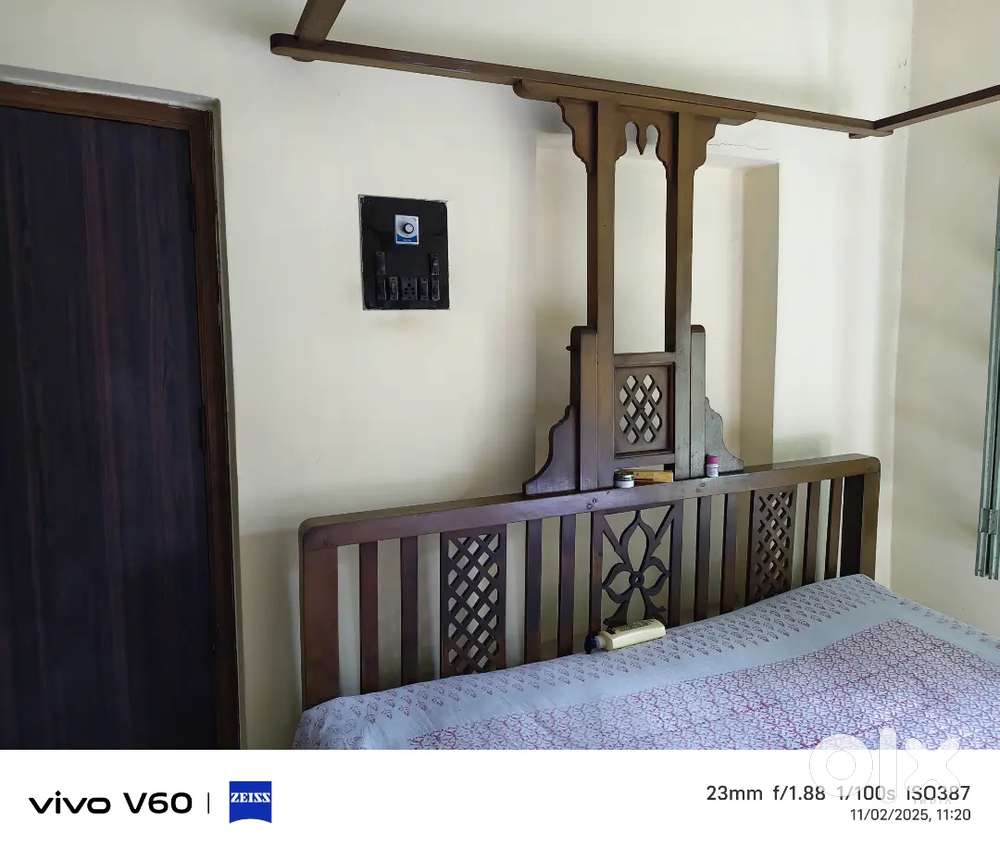 One Burma teak double bed