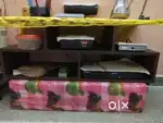 LED TV wood cabin stand
