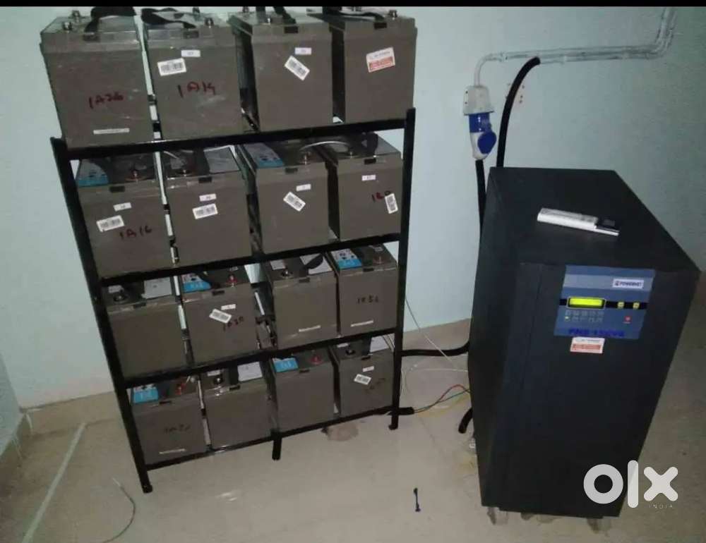Powernet make 10KVA 192VDC Online ups and Rocket 12V 100AH 16nos