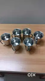 Stainless steel and ceramic cups