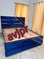 New designer side wooden ply board double bed with storage box s