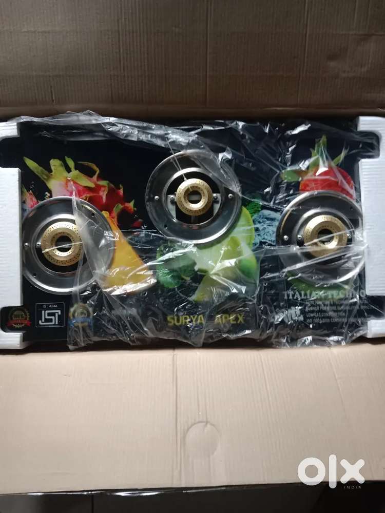 3 burner gas stove new