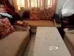 7 seat sofa with table and cushions