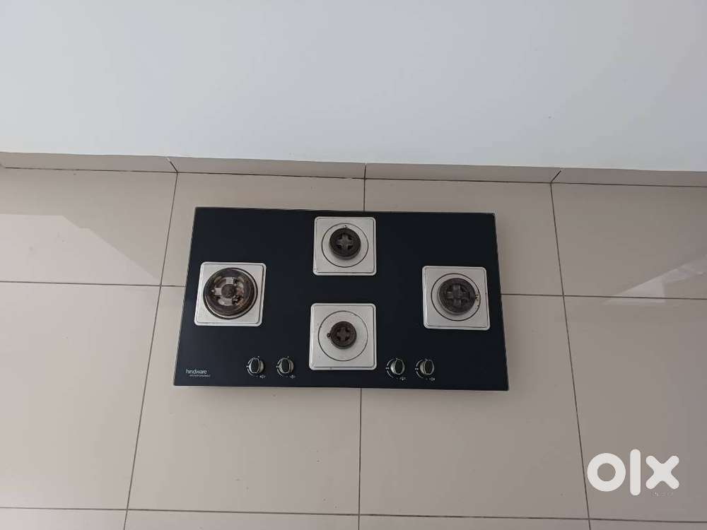 Hindware Laura 4 Burners 90CM X 52CM Toughened Glass LPG Hob