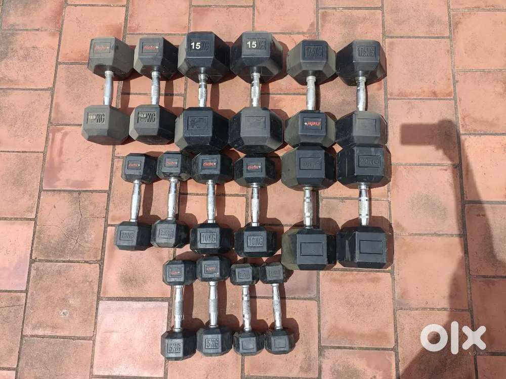 Hexagon dumbbells