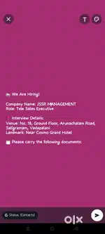 Tele sales executive