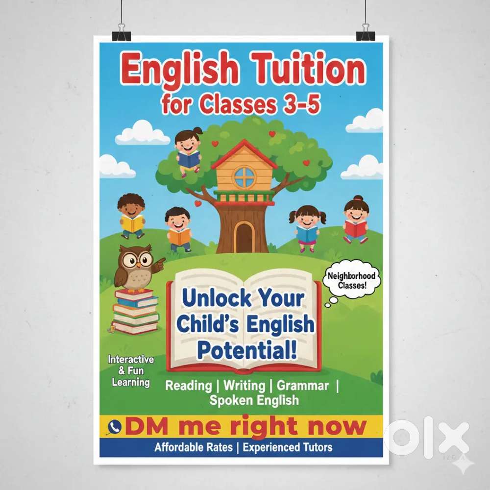 Class 3- 5 english home tution