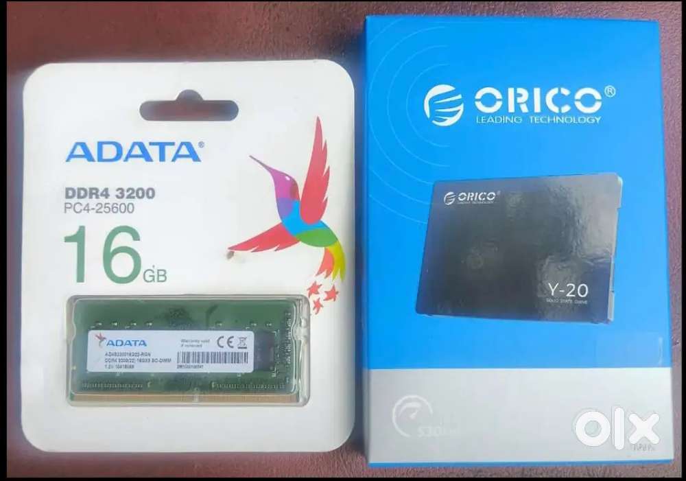 DDR4 RAM 16GB (3200mhz) Unused & SSD SATA 512GB Unused