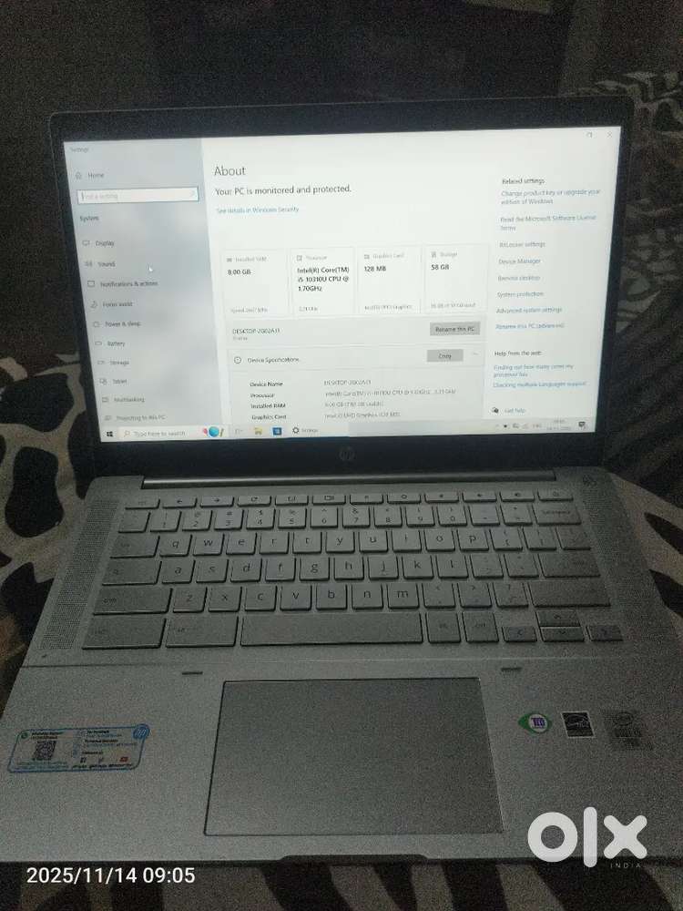 HP I5 10th Gen 8GB Ram 64GB Cromebook