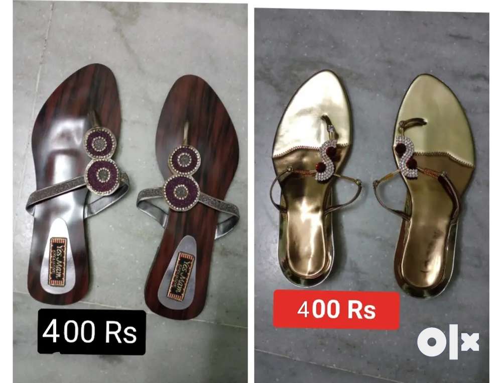 2  Sandals with stone (branded) Size 7 No, cost 400 for one sandal