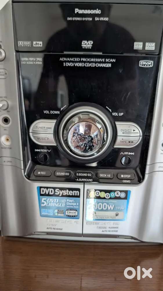 Sony TV + Stand + Panasonic stereo w/ DVD boom box