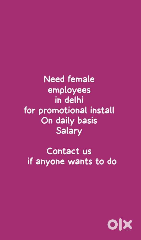 Part time job for females