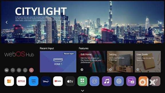 55” webos lg panel sleek look brand mew box pack