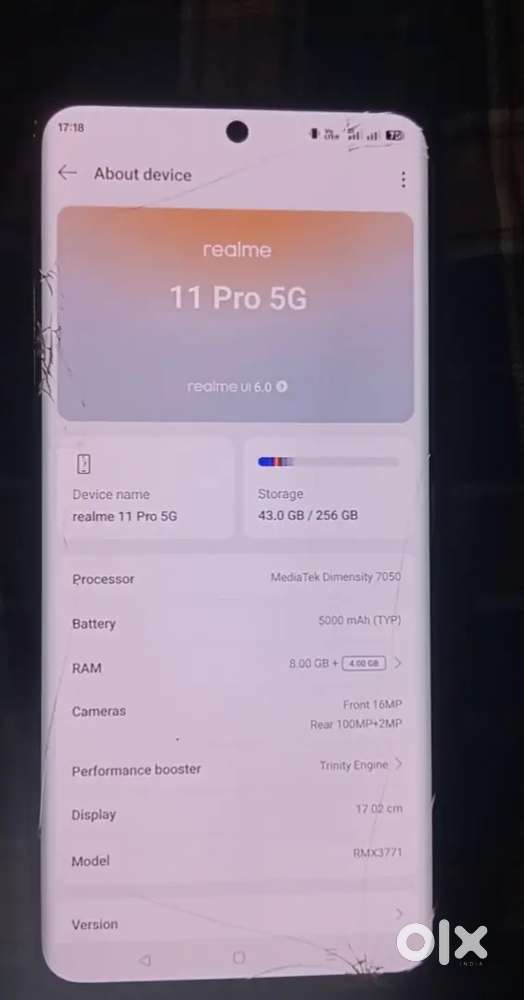 Realme 11 pro 5g  256gb very good condition exchange r sales