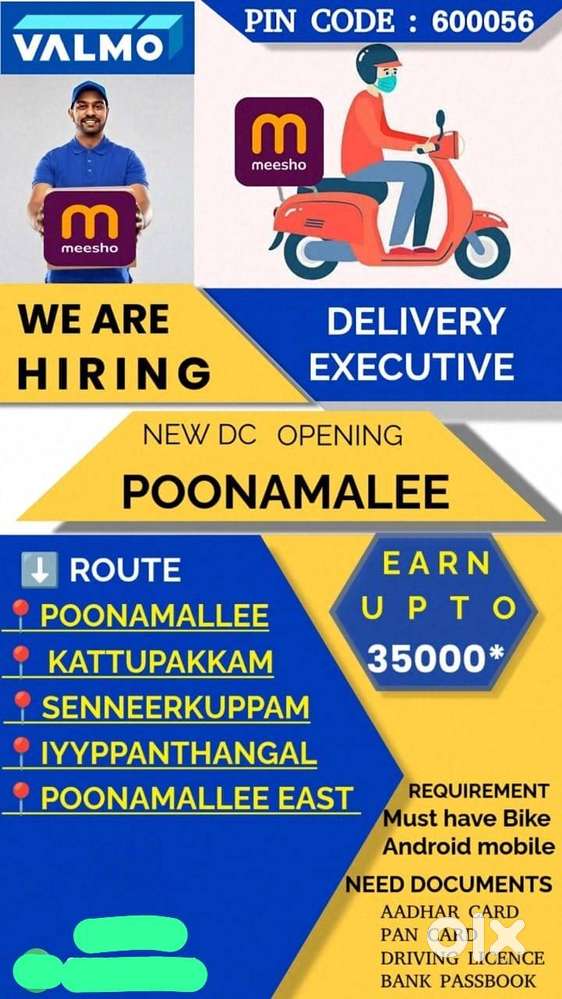 Meesho Delivery Job Vacancy