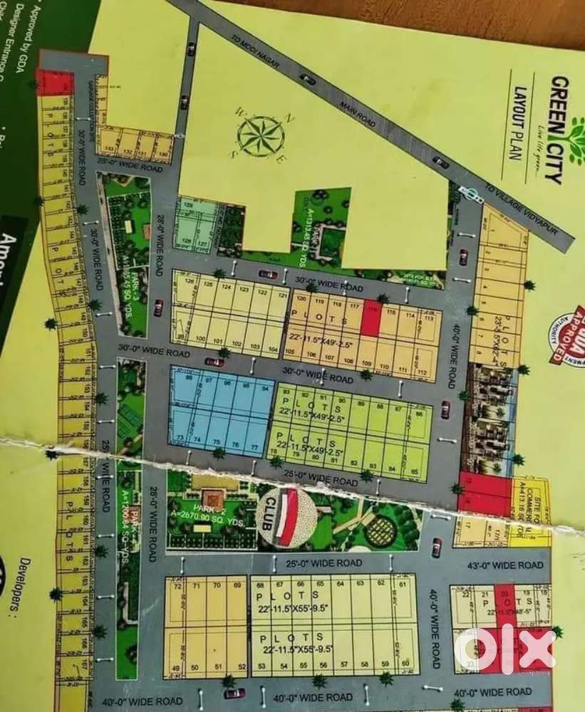 Plot for sale in green City Modinagar GDA Approved in Ghaziabad.