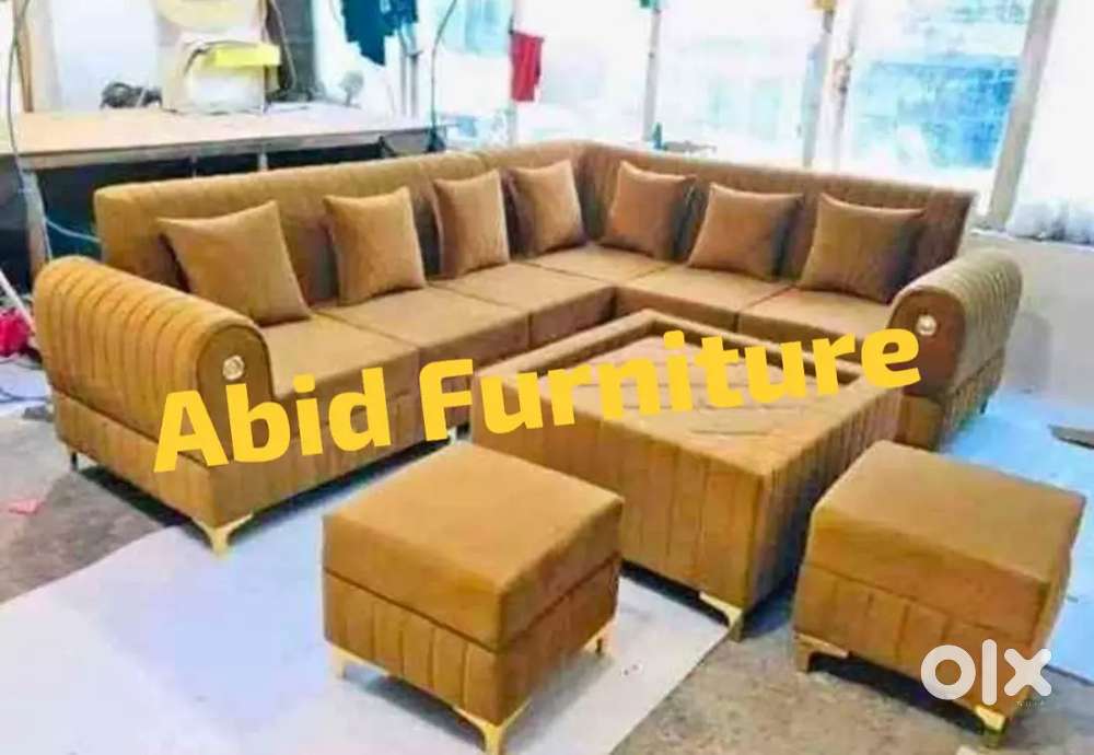 Fabric design l shape corner sofa set 3 years warranty MM 219