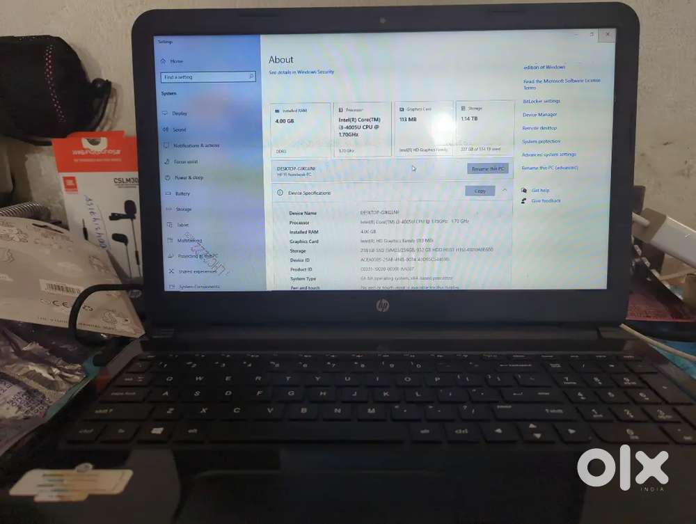 I want selling my hp laptop i3 gen 4