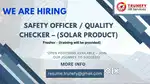 Safety Officer / Quality Checker – (Solar Products)