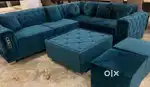 L shape sofa and designing look and beautiful colour and pillow