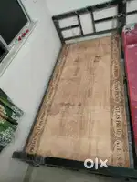 Single Iron Bed with Wooden Ply