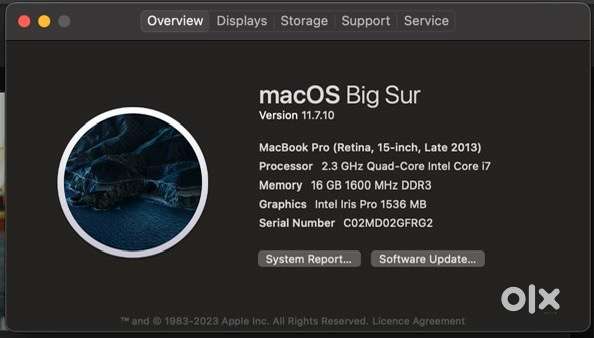 MacBook Pro Retina 15 inch Late 2013