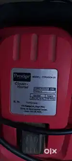 Rarely Used-Prestige Vacuum Cleaner-1200 watt Typhoon 05 model fr sell