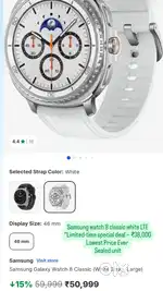 Samsung watch 8 classic LTE white