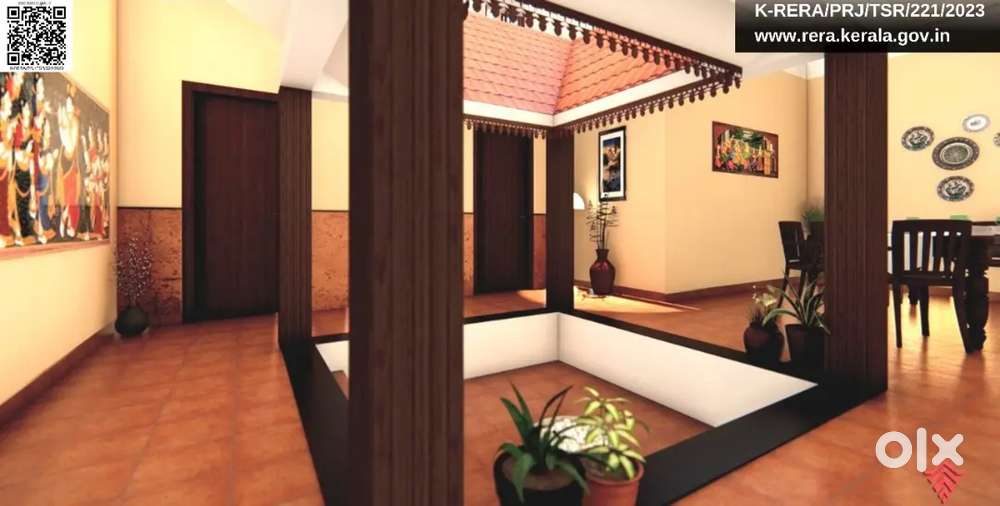7.99 cent plot - 3BHK Traditional Nalukettu House for sale in Thrissur