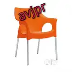 New steel leg plastic chair cafe chair restaurant furniture