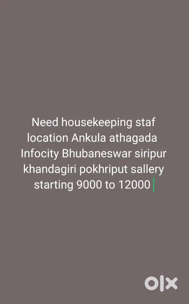 Need housekeeping staf