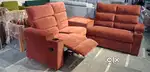 Premium recliner sofa in orange colour for comfort