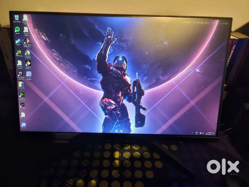 Gaming pc (computer) with monitor and accessories