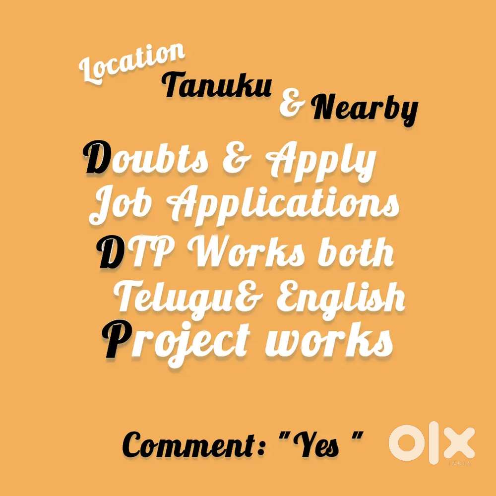 Job applications and Dtp services