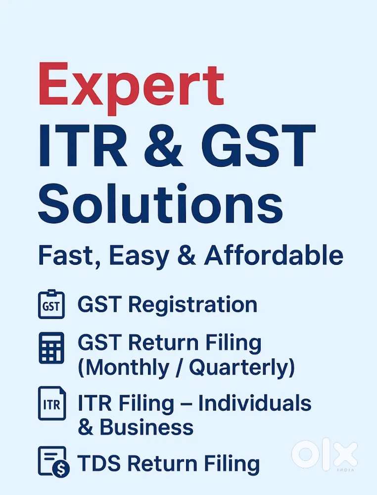 ITR & GST Filing Services-  Fast  &

Affordable