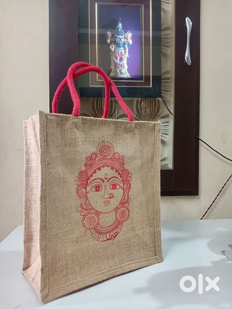Jute bags stitching worker