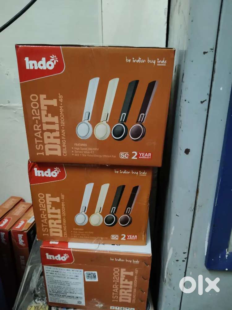 3 Indo fans - 1200 Drift in Box Packed, New