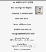 10 Acre single Resale plot