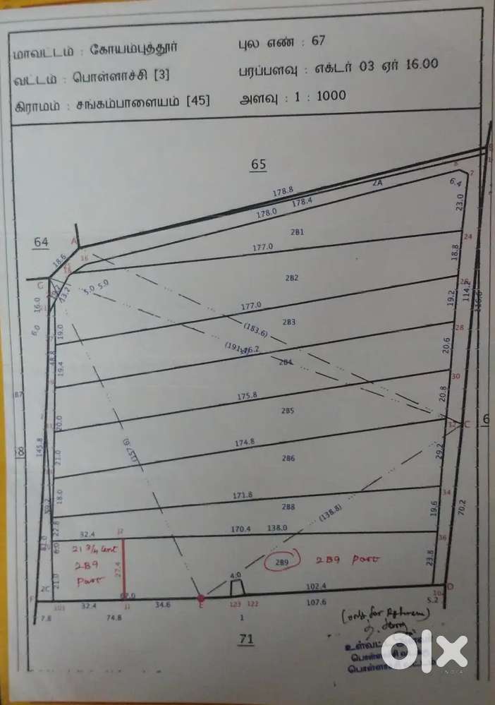 North facing plot negotiable