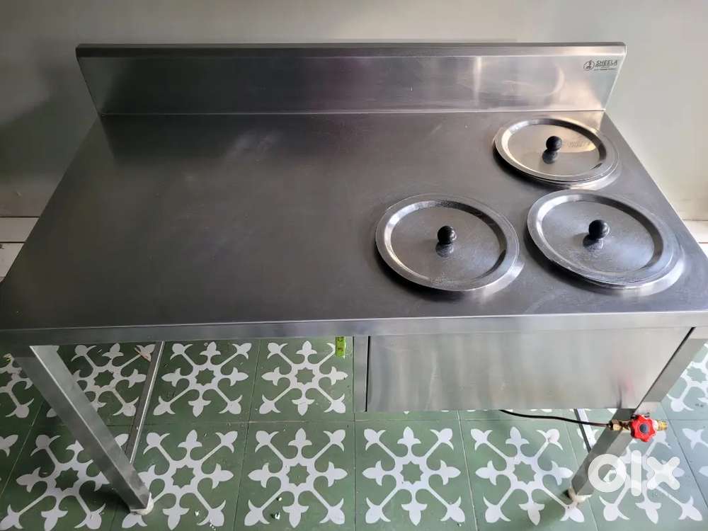 stainless steel commercial kitchen work table