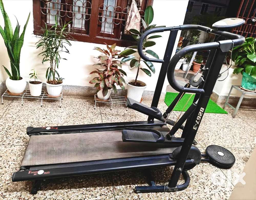 Fitness world  3-in-1 manual treadmill with stepper and a twister