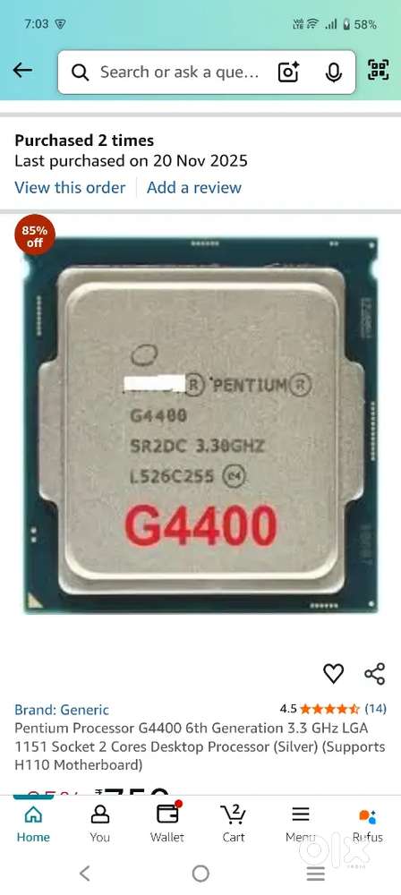 INTEL PENTIUM 6TH GENERATION PROCESSOR