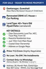 Renovated 2BHK A.T. House + Car Parking, Plot Size: 1 Katha 12 Lecha.
