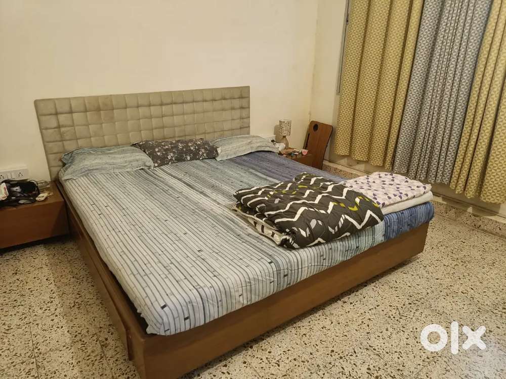 Queen size double bed with huge storage