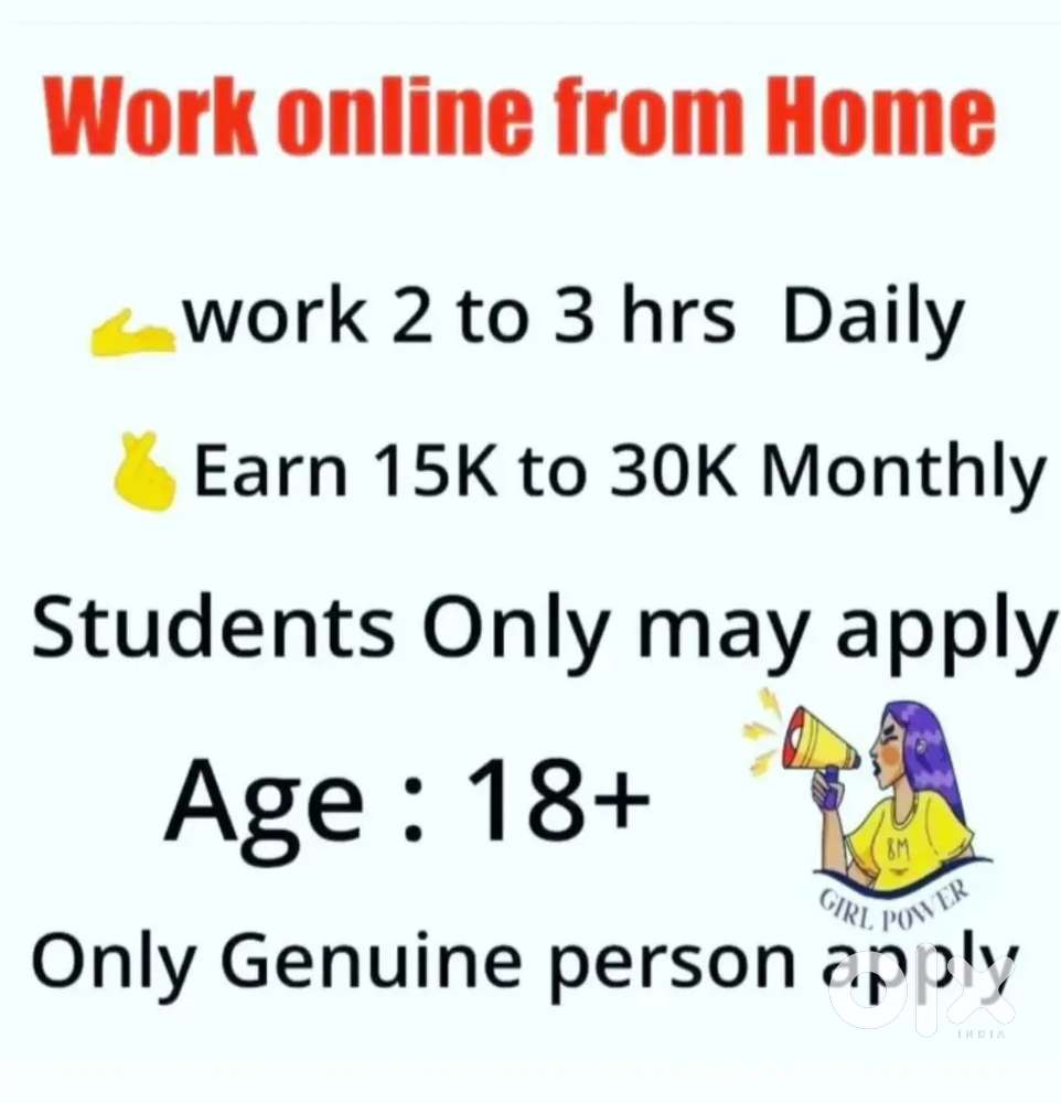 Work from home , Interest person only 18+