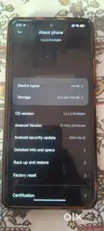 Mi 11x  black glassy colour